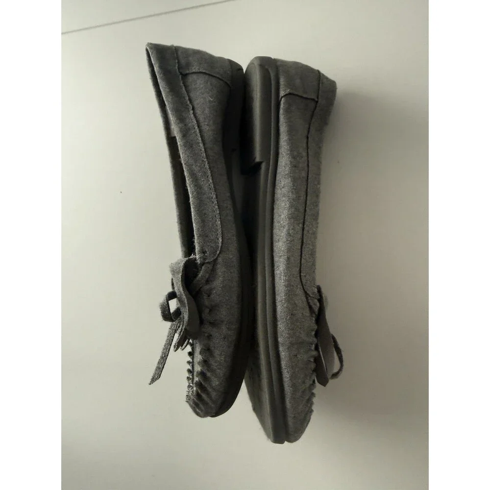 Rocket Dog Grey Cotton Sherpa Insole Moccasin Loafers Slip Ons Women's Size 11